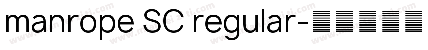 manrope SC regular字体转换